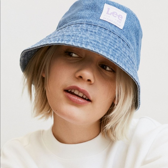 H&M X Lee Demin Blue Bucket Hat - Picture 5 of 9